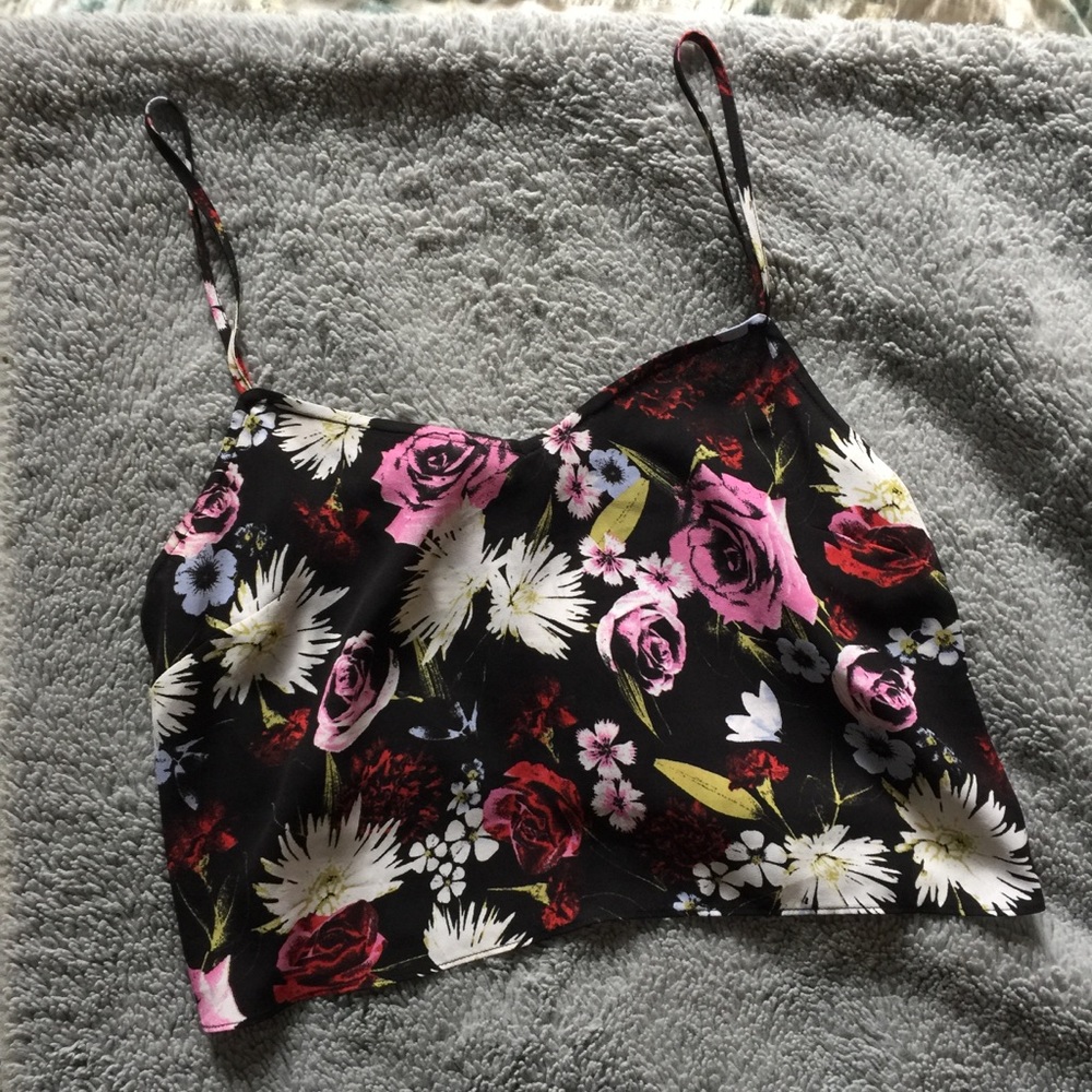 Leith Brand Floral Crop Blouse